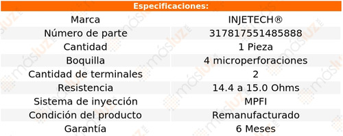 1_ Inyector Combustible Ford E-150 Cw V6 4.2l 97/98 Injetech Foto 4