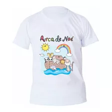 Camiseta Gospel Infantil Arca De Noé Evangélica