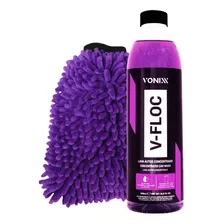 Luva De Microfibra Lavagem Automotiva Shampoo V-floc Vonixx Cor Cinza
