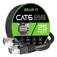 Gearit Cat6 Cable Ethernet Para Exteriores (25 Pies) 23 Awg 