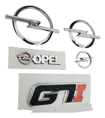 Emblemas Opel Gti, Par Corsa Wind Active, Medida Original Foto 4