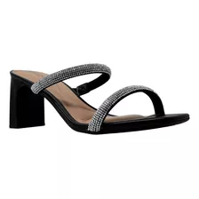 Sandalias De Tacon Negras Zapatos Mujer Beira Rio 8466213