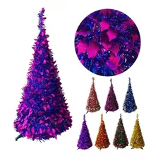 Arbol Arbolito De Navidad En Espiral Plegable 60cm Facil! Color Fucsia Y Azul