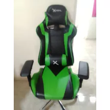 Silla Gamer Color Negro Con Verde 