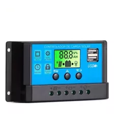 Controlador De Carga Solar Automatico Fotocelula Pwm Lcd 20a