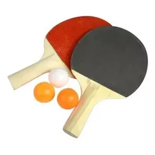 Par De Raquete Tênis De Mesa Anatômica +3 Bolinhas Ping-pong