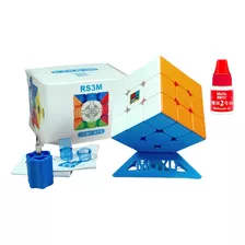 Cubo Rubik 3x3 Moyu Rs3 M Magnetico + Lubricante Moyu