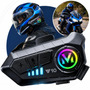 Fone De Ouvido Para Capacete Intercomunicador Bluetooth Headset Rgb Sem Fio Música Gps Chamadas Handsfree Alta Potência Woosh