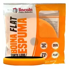 Boina Espuma Laranja Flat 5,5 Pol Corte Leve Refino Lincoln