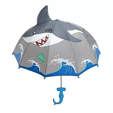 Kidorable - Paraguas Gris Tiburón Para Niños Con Mango Diver
