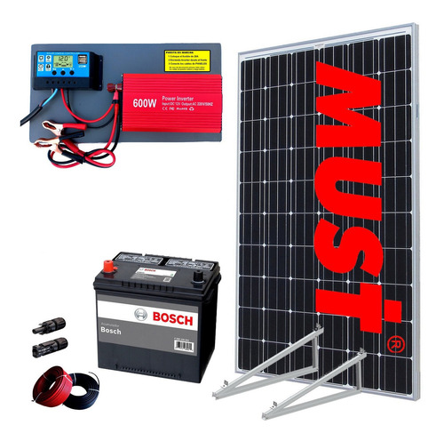 Kit Solar Completo Must Autoinstalable 600w Panel Bateria 