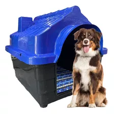 Casinha Plastica Cachorro Numero 5 Mec Cor Azul Desenho Liso