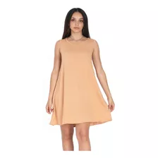 Vestido Mujer Sin Mangas Algodon Corto Casual Colores Verano