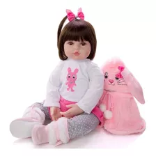 Bebe Reborn Silicone 47 Cm Olivia Realista Larinha