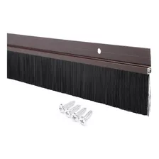 Uxcell Door Brush Bottom Sweep Brown H-shape Aluminum Alloy 