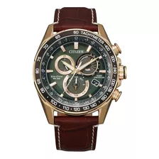 Citizen P-cat Perpetual Chrono A-t Cb5919-00x Color De La Correa Marrón Claro