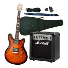 Guitarra Crimson Seg262 + Ampli Marshall Mg10 + Acc Color Sunburst