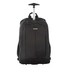 Mochila Samsonite Guardit 2.0 Con Ruedas Y Cierre De Cremallera Color Negro Diseño De La Tela Liso