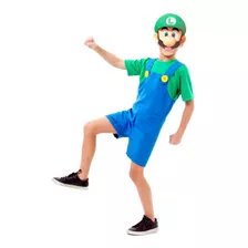 Fantasia Infantil Luigi Super Mario Curto - Sulamericana