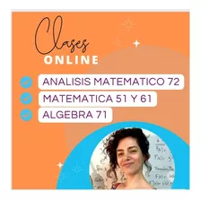 Profesora Clases Algebra Matematica Analis.matem Cbc Utn