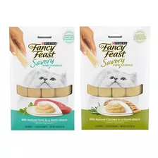 2 Pack Premios P/gato Fancy Feast Savory 39g C/u Atún/pollo