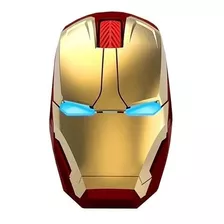 Ratón Led Inalámbrico Iron Man Para Jugadores, Color Rojo