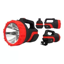 Lanterna De Led Holofote Recarregável 7077 Albatroz Cor Da Lanterna Preto/vermelho Cor Da Luz Branco