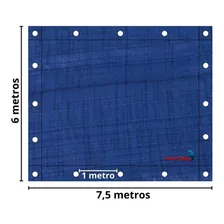 Lona Plástica De Proteção Impermeável Azul 7,5x6 Mts 2cordas