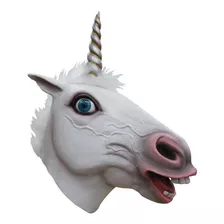 Máscara Unicornio Blanco Disfraz Fiesta Halloween