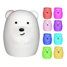 Luminária Anime Urso Singular Baby 8 Cores - Quarto Bebê