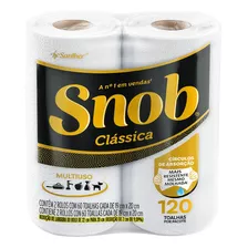 Toalha De Papel Multiuso Snob Tradicional C/ 120fls 19x20cm