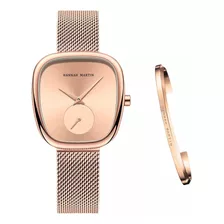 Relógio Feminino + Bracelete Design Style Quartz Mulher