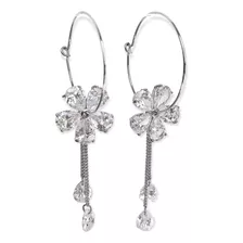 Aros Flor Pétalos De Cristal Joya Pendientes Aretes