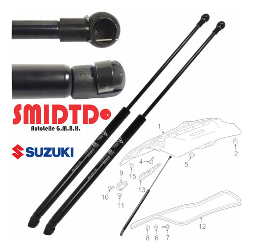 2 Amortiguadores De 5a Puerta Suzuki Swift 07-17 52 Cm Foto 2