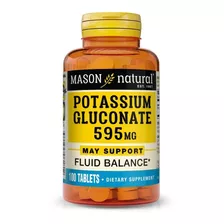 Mason Natural | Gluconato De Potasio | 595mg | 100 Tabletas