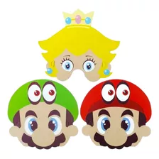 Mascara Antifaz Mario Bros Para Cumpleaños X 6