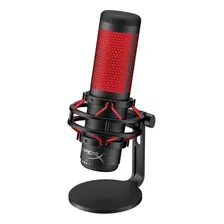 Micrófono Hyperx Quadcast Condensador Multipatrón Negro Rojo