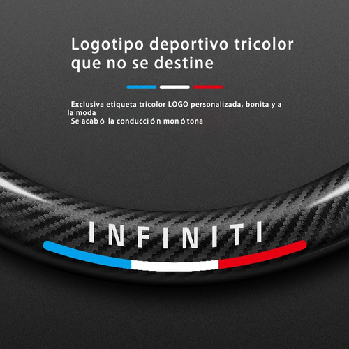 Funda De Volante Redonda De Fibra De Carbono Infiniti Foto 6