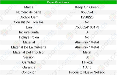 Bomba Agua Saturn Sky 2.4l L4 07/10 Kg 6229664 Foto 5