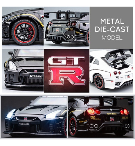 Nissan Gtr R35 Miniatura Autos De Metal Adornos Coleccionabl Foto 5