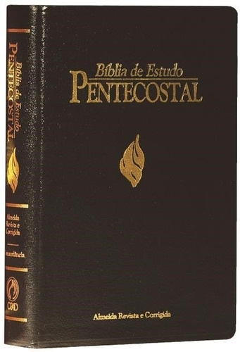 Bíblia De Estudo Pentecostal Grande Luxo Preta Cpad 