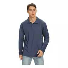 Playera Polo Para Hombre Calidad Casual Manga Largo Algodón