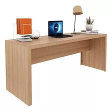 Mesa Para Escritório Escrivaninha Madeira Linha Office 180cm Cor Amêndoa