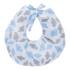 Almofada Para Amamentação Travesseiro Nuvem Azul, Cinza Bebê