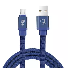 Cabo Micro Usb Canvas Blue 1 Metro ELG Original