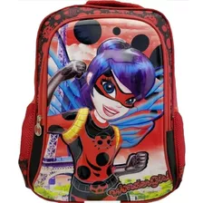 Mochila Reforçada Escolar Infantil Wondergil Relevo Grande Cor Vermelho Desenho Do Tecido Poliéster