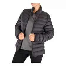 Campera Puffer Hifel Sin Capucha Mujer Negro On Sports