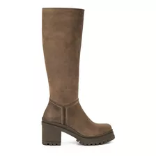 Bota Mujer Cuero Bucaneras Briganti Caña Alta Borcego Zapato