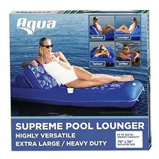 Aqua Luxury Reclinable Extragrande Flotador Inflable Color Ultimate Lounge, 74 -90 Piña Hibisco