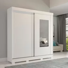 Guarda Roupa Mdf 2 Portas De Correr Espelho 3 Gavetas